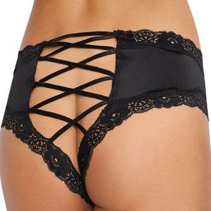 Black Hollow Out Lace Underwear